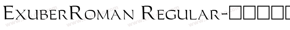 ExuberRoman Regular字体转换
